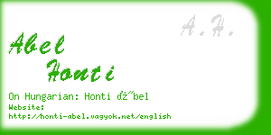 abel honti business card